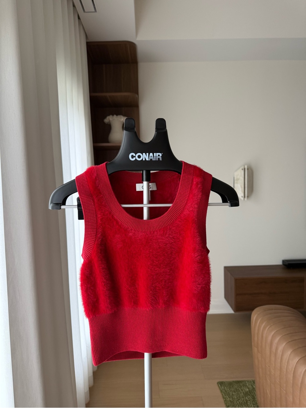 COS Knitted Vest Red Sleeveless Sweater Size XS